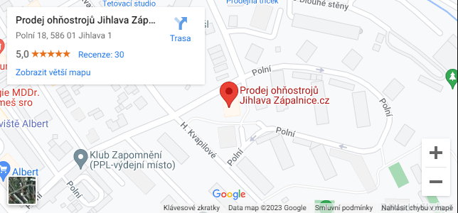 Mapa Google Maps zapalnice.cz