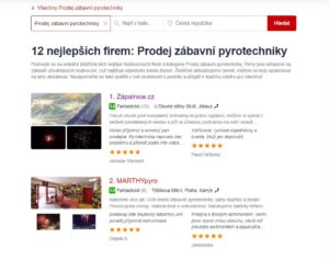 12 nejlepších firem v prodeji zábavní pyrotechniky